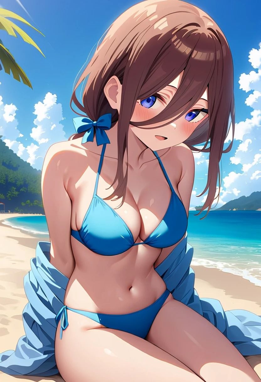 三玖と海でイチャイチャセックス｜汁なし担々麺 サンプル画像 2