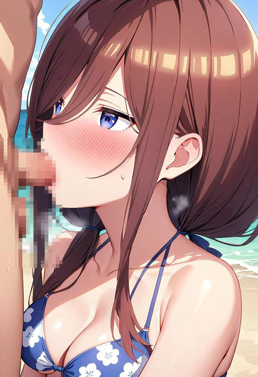 三玖と海でイチャイチャセックス｜汁なし担々麺 サンプル画像 6