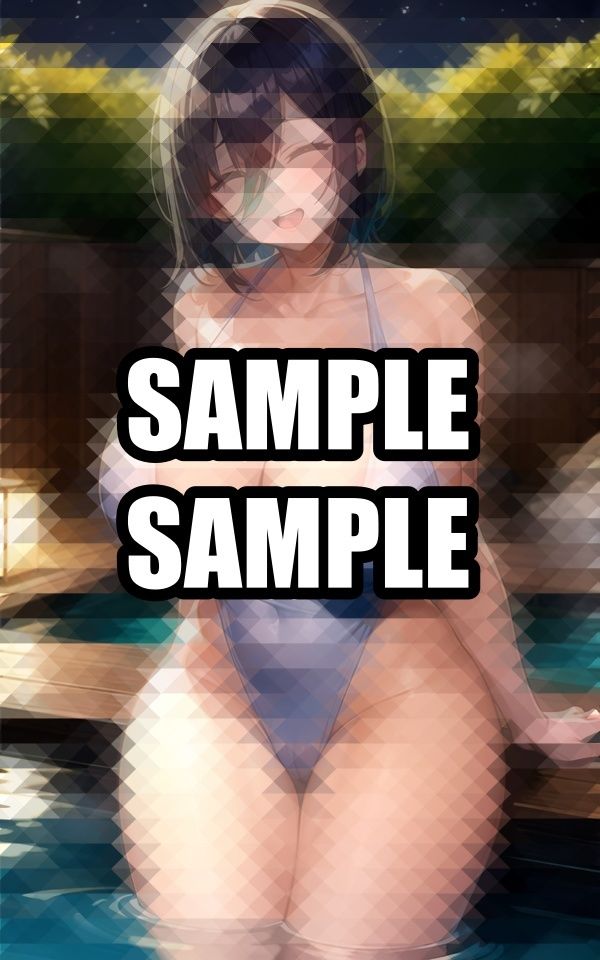 温泉のリラックス美女イラスト集｜えしゃえしゃ サンプル画像 2