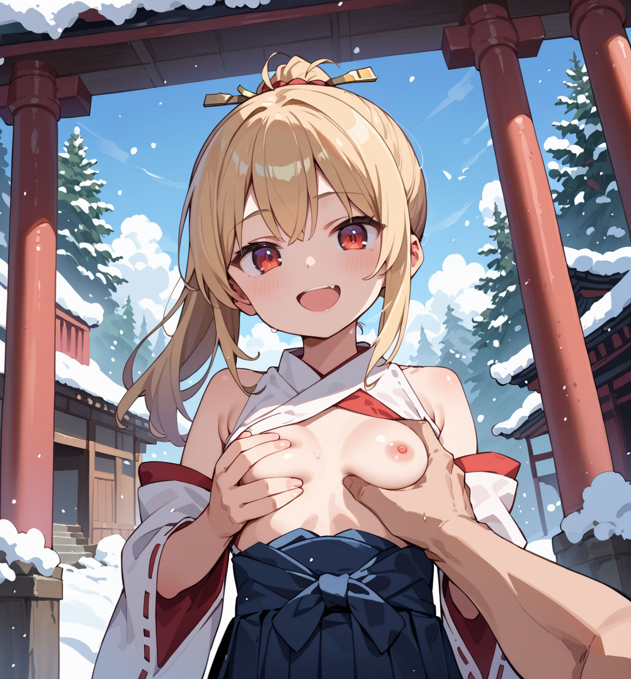 雪の初詣、巫女さんが笑った瞬間に春が来たscene.6｜プリズムK サンプル画像 5