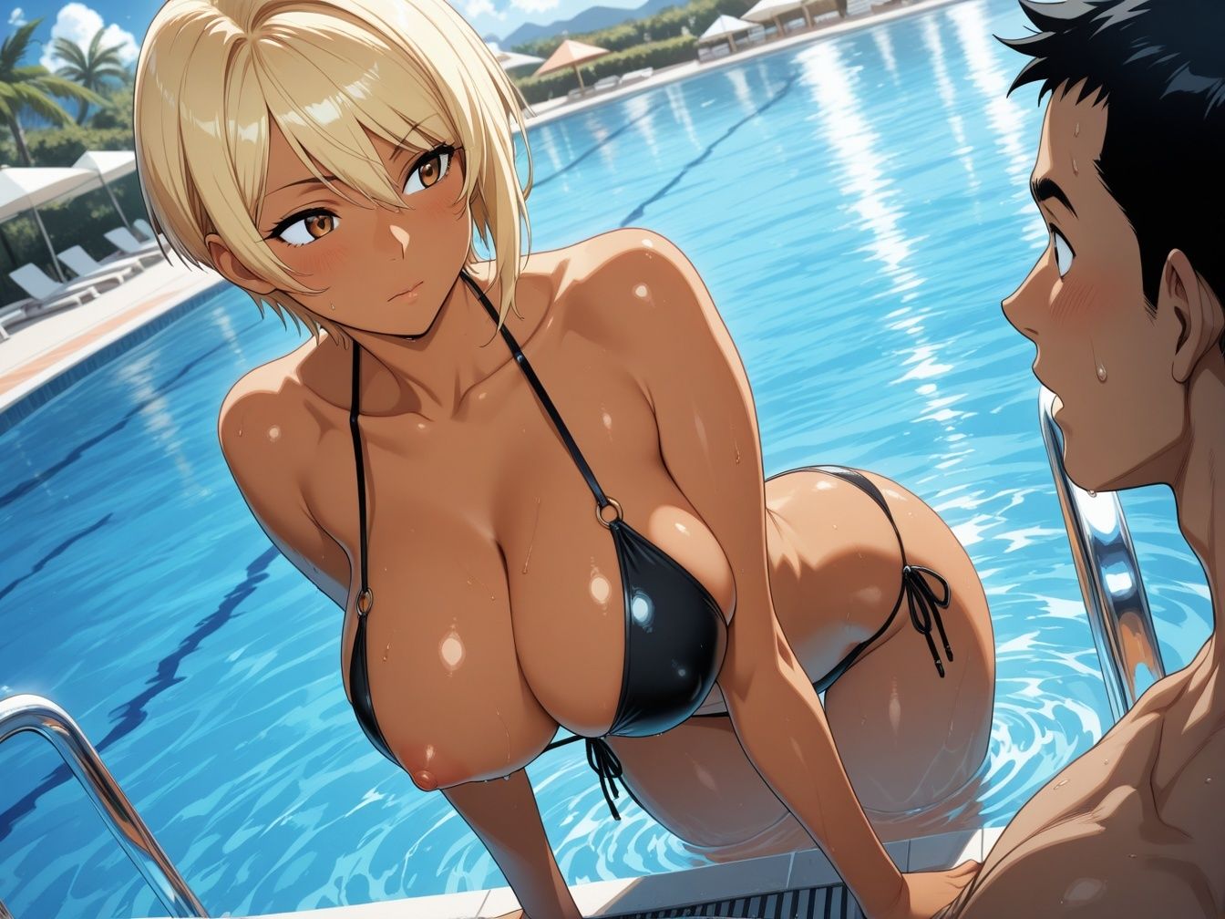 貸し切りでイチャラブ黒ギャルビーチ サンプル画像 7