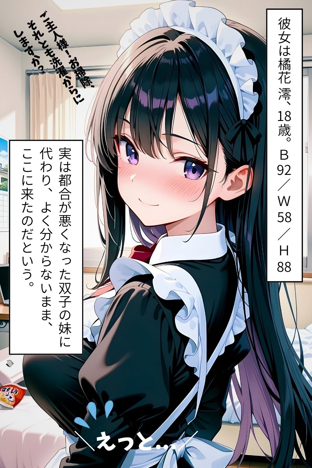 ご褒美レンタルメイド 〜 清楚な処女メイドが快感を知るまで(前編)〜 サンプル画像 4