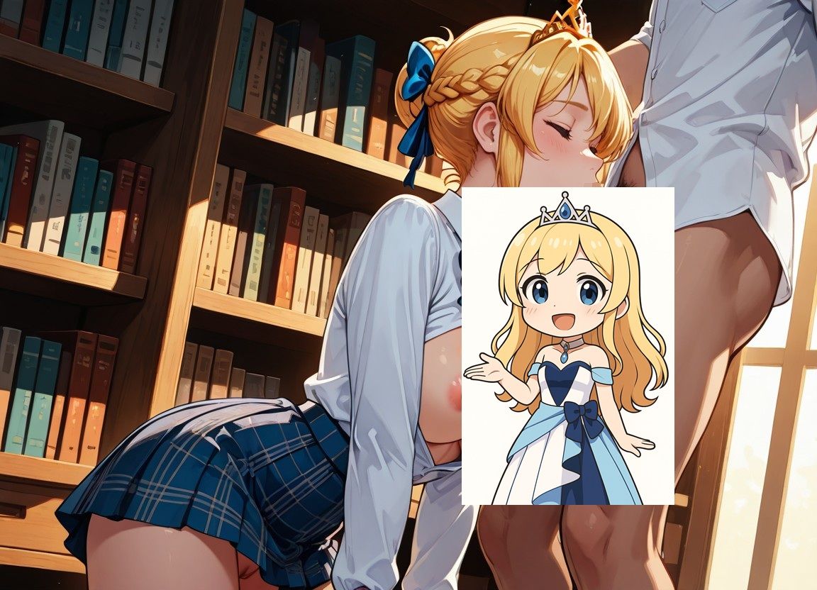 清純プリンセスの図書館・背徳種付け 〜本の香りに包まれて、制服の奥まで〜 サンプル画像 7