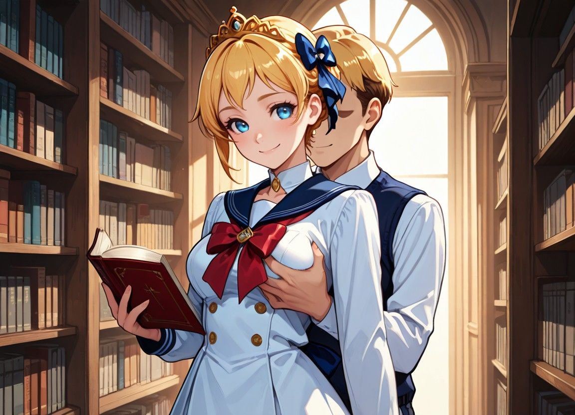 清純プリンセスの図書館・背徳種付け 〜本の香りに包まれて、制服の奥まで〜 サンプル画像 8