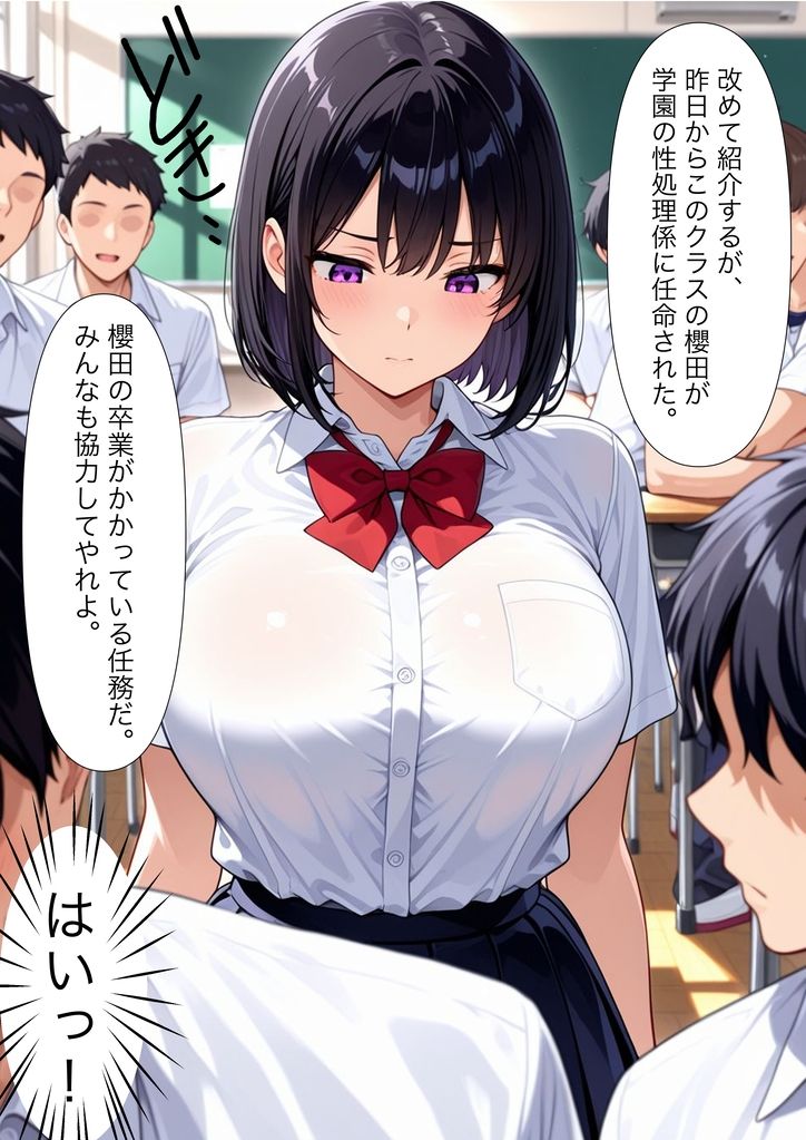 性処理係に強●任命された女子校生〜毎日ザーメンまみれの学園奉仕〜 サンプル画像 7