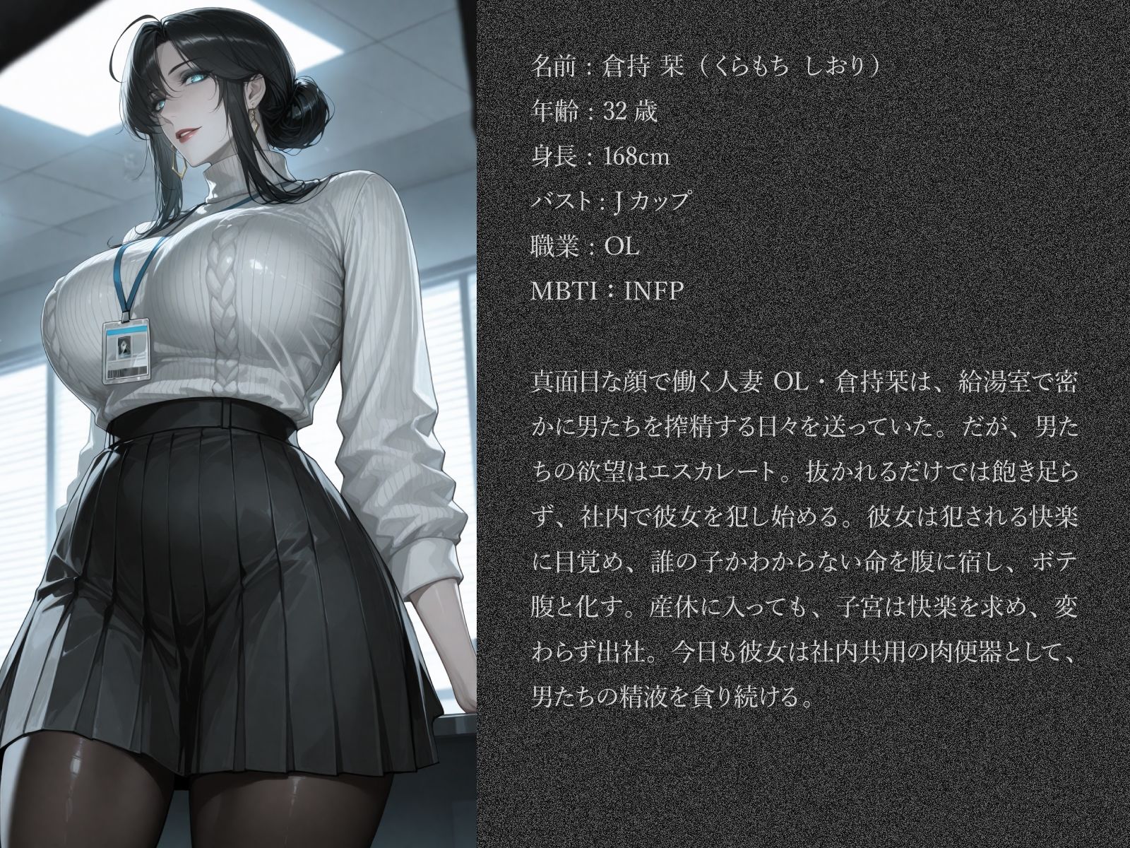 給湯室で搾精してた人妻OLボテ腹社内共用肉便器堕ち サンプル画像 11