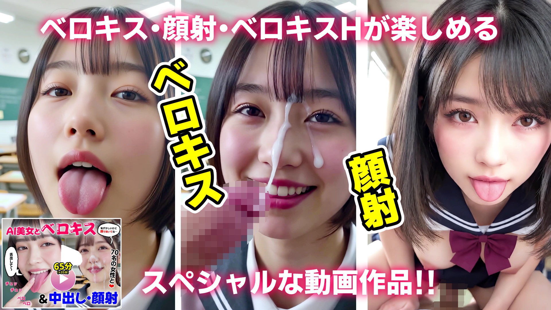 女子校生7作品セット 4時間46分833枚 〜ベロキス顔射おしっこ種付けプレス〜 サンプル画像 8