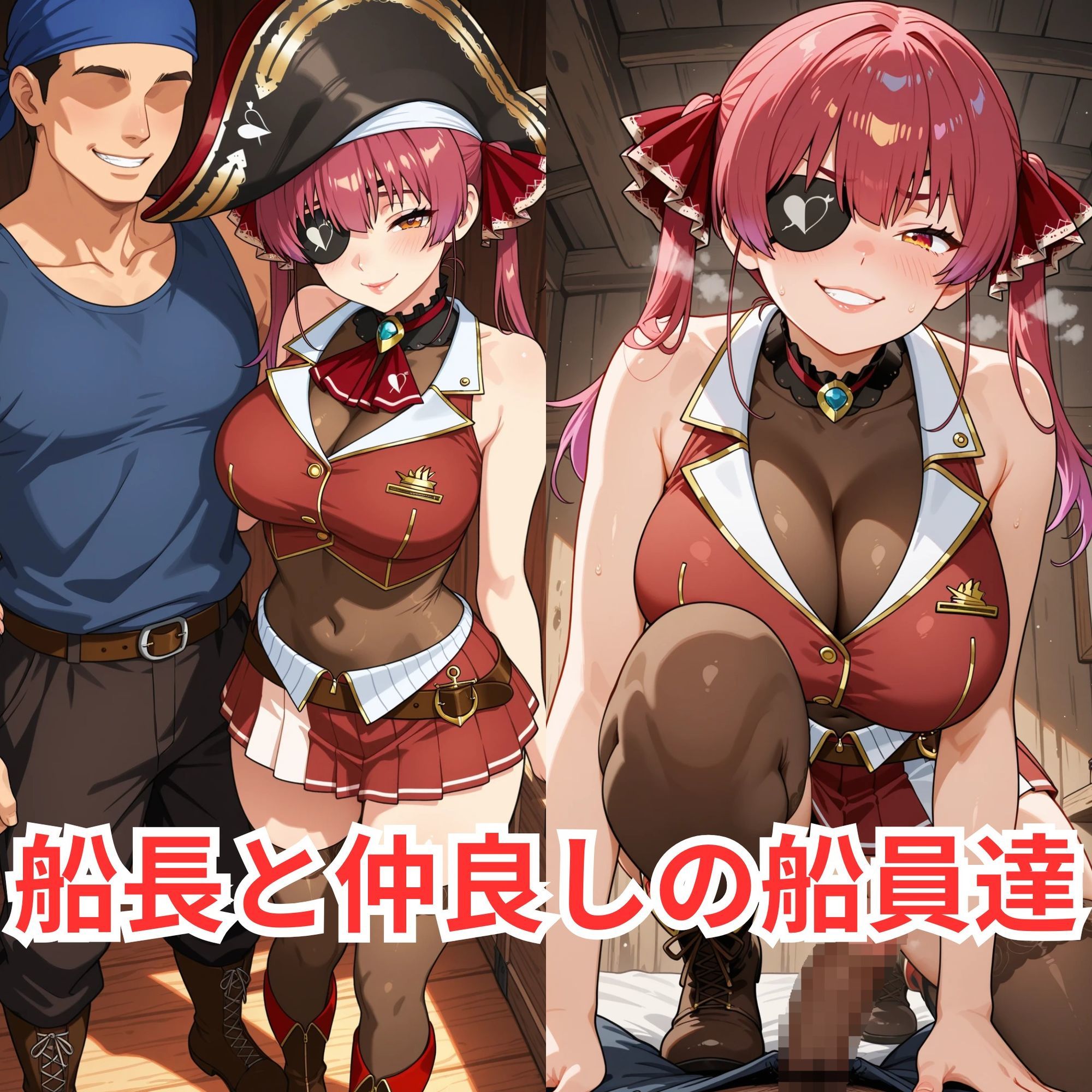 宝生マ〇ンと船員達 & ラ〇ラス・ダークネスと触手 サンプル画像 3