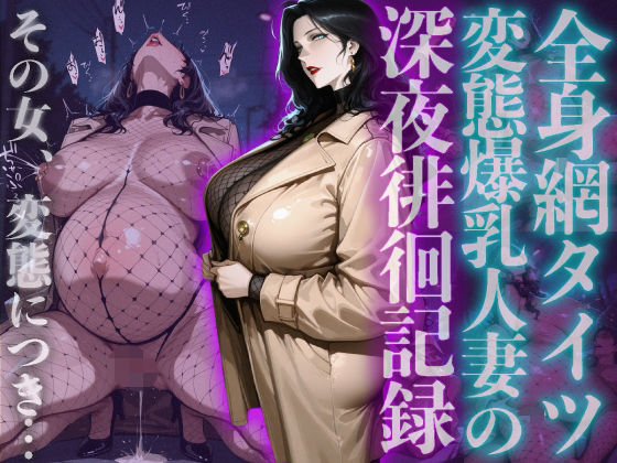全身網タイツ変態爆乳人妻の深夜徘徊記録