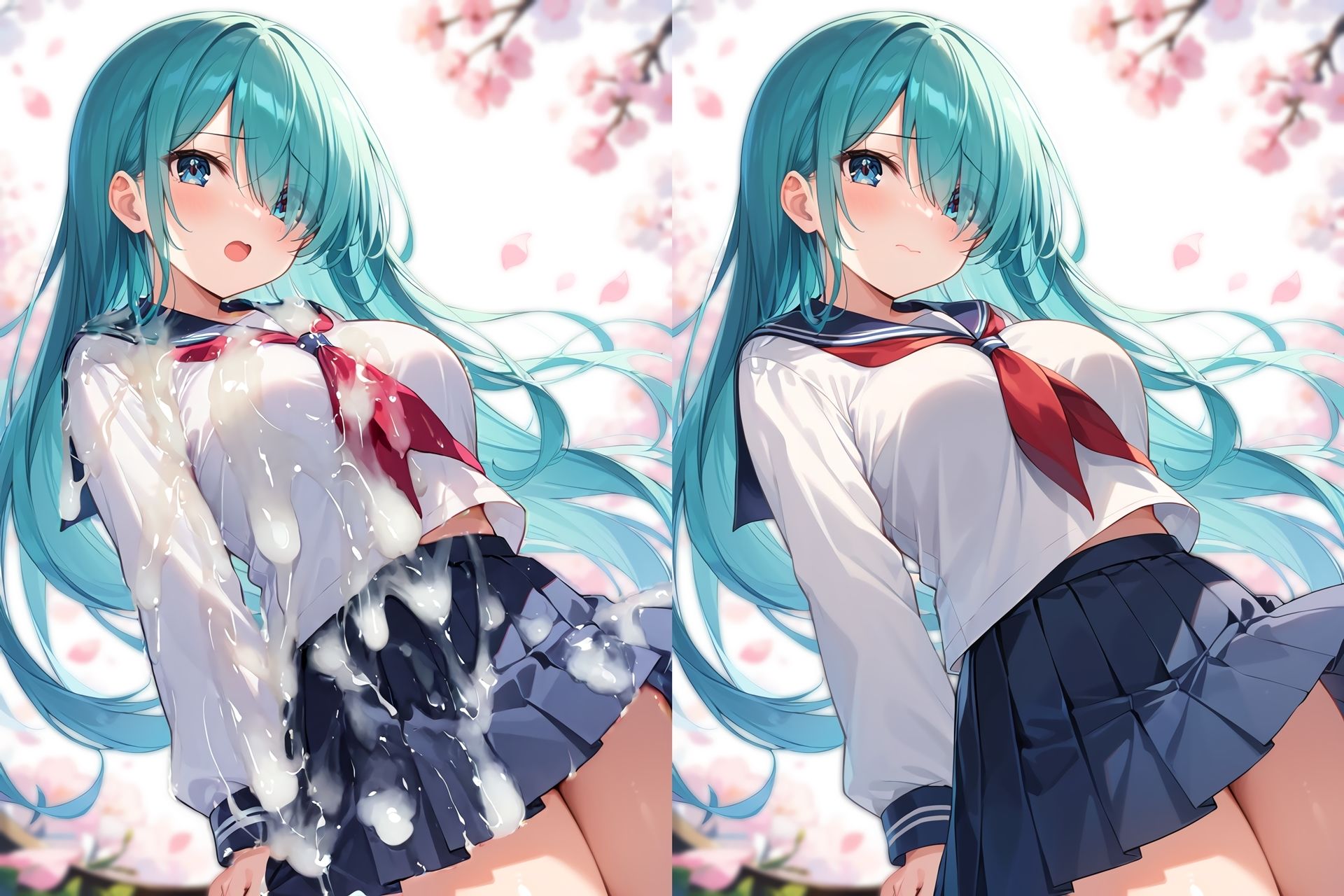 セーラー服ぶっかけ無洗浄CG集｜すとりんぐ サンプル画像 1