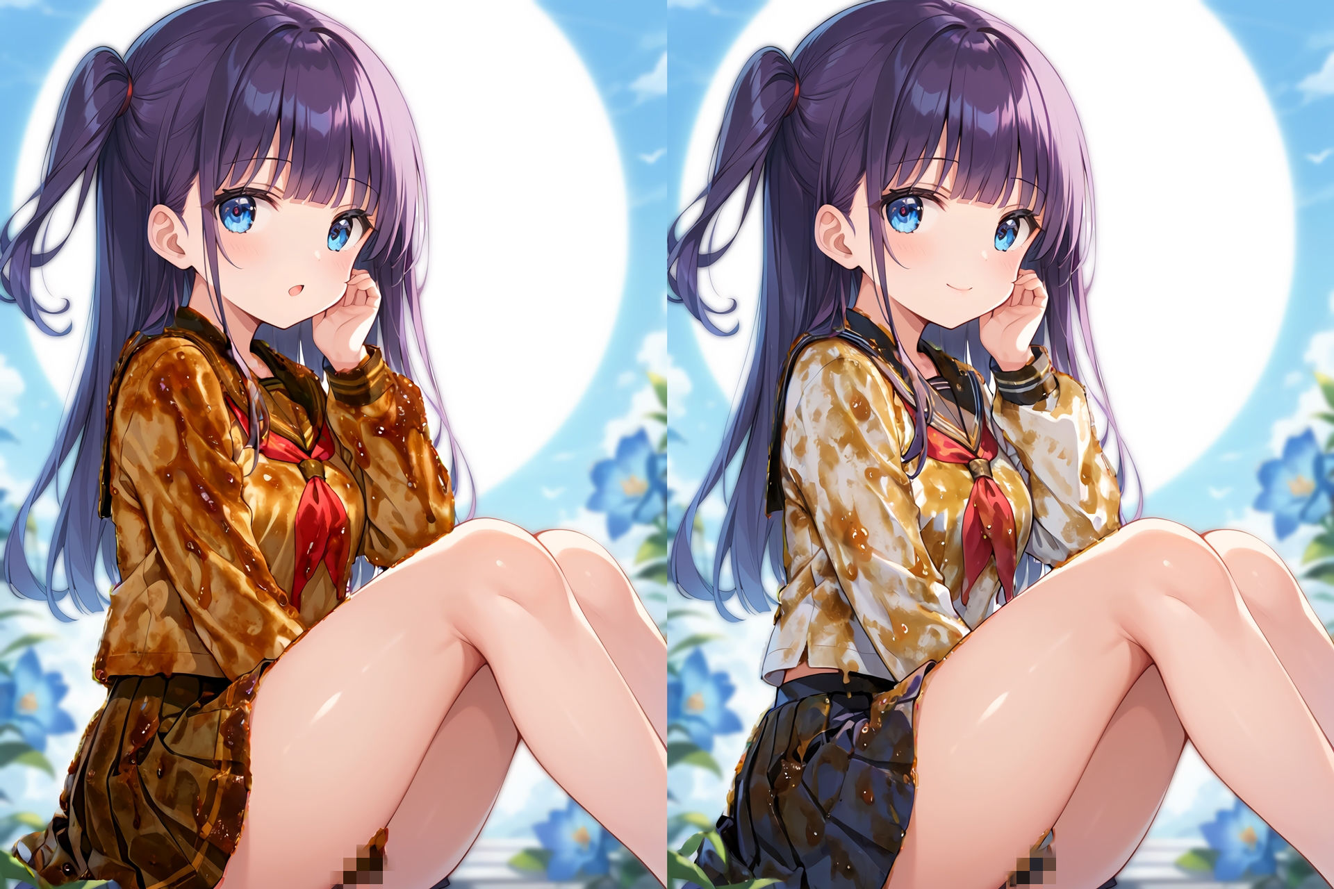セーラー服ぶっかけ無洗浄CG集｜すとりんぐ サンプル画像 4
