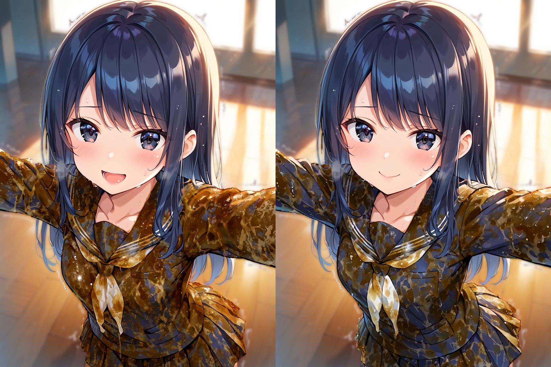 セーラー服ぶっかけ無洗浄CG集｜すとりんぐ サンプル画像 6