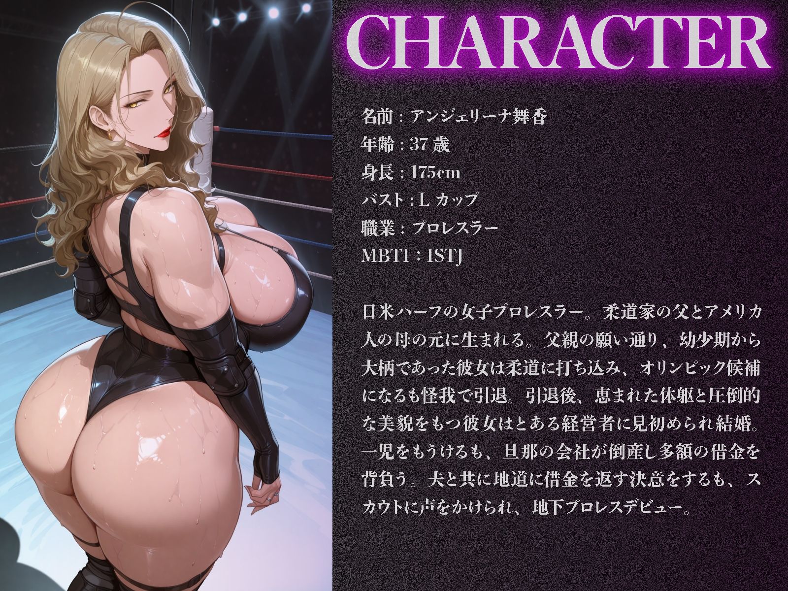 爆乳人妻プロレスラー、試合中に肉便器に堕ちるまで、 サンプル画像 3