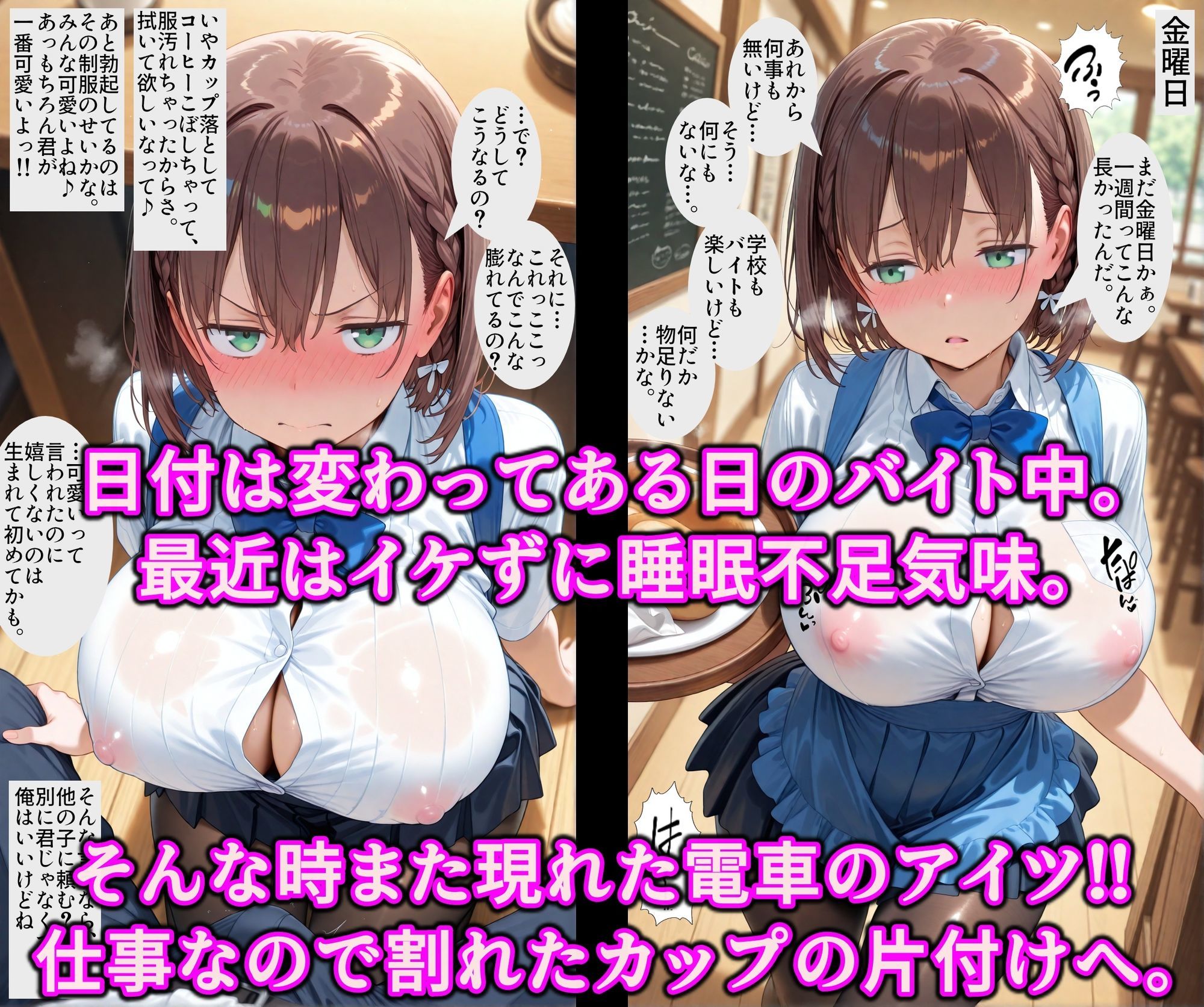お兄さんから爆乳女子をNTR!!媚薬タッチでたわわJ系を快楽堕ち!!チンポ中毒のドスケベ痴女に淫乱調教 サンプル画像 9