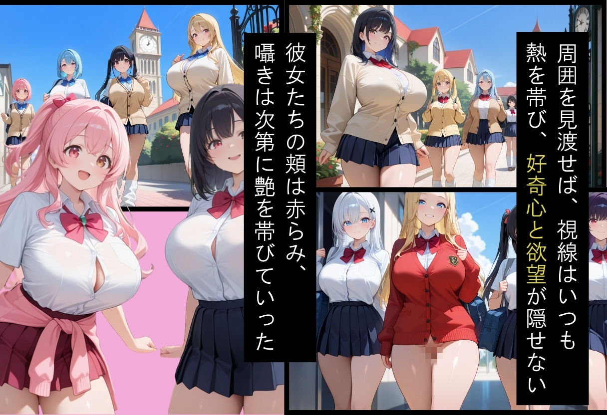 間違って女子校に入学したらムチムチ女子校生に毎日中出しを要求される学園生活〜総集編02〜 サンプル画像 4