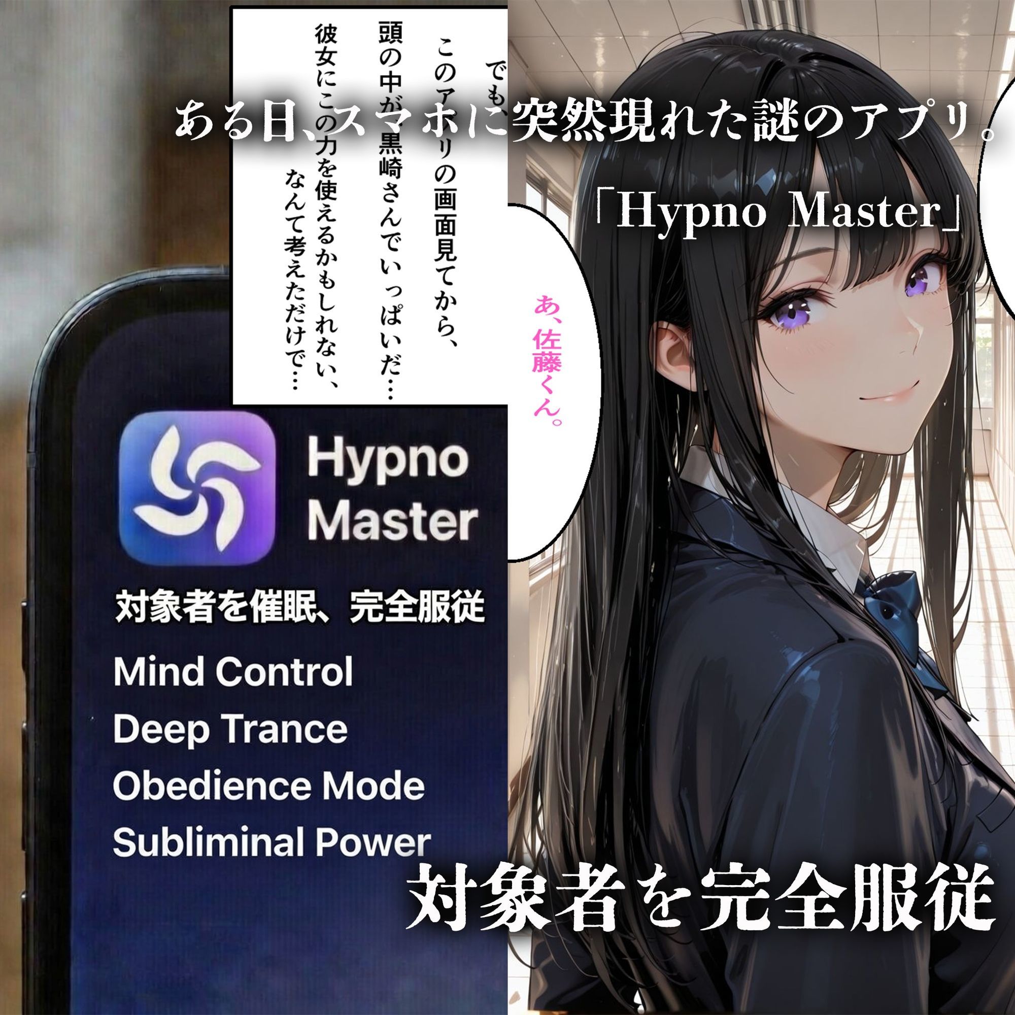 催●アプリで完全支配 〜JK4人の完全服従〜 Hypno Master Case.1 サンプル画像 3