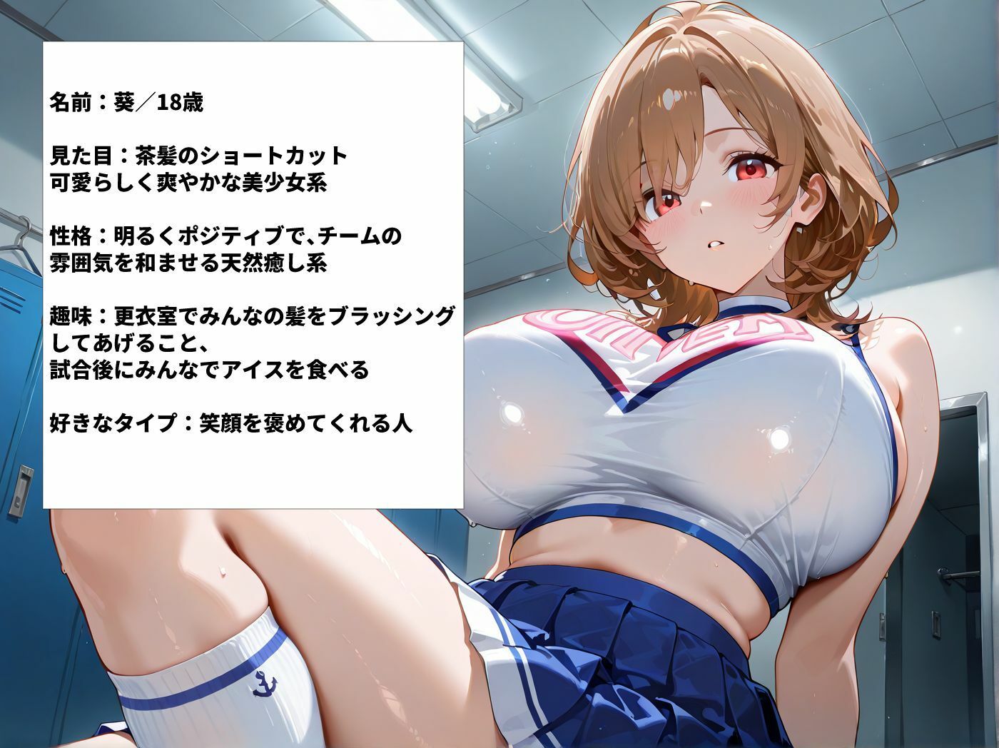 巨乳チアガール部員3人とあまあまなラブラブセックス サンプル画像 5