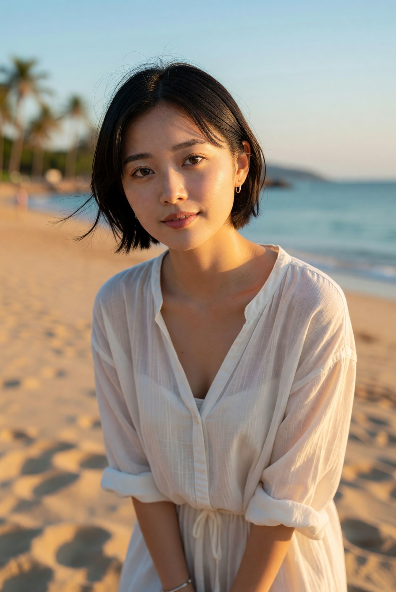 Yuki AIグラビアシリーズ Vol.1 夏のビーチ｜めい@AIフォトグラファー サンプル画像 3