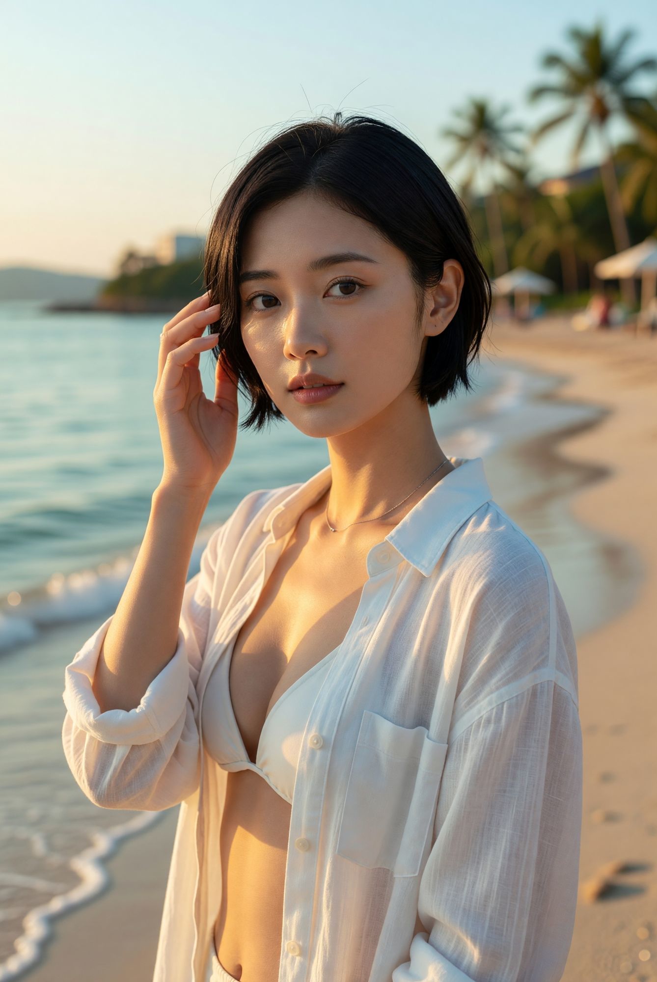 Yuki AIグラビアシリーズ Vol.1 夏のビーチ｜めい@AIフォトグラファー サンプル画像 6