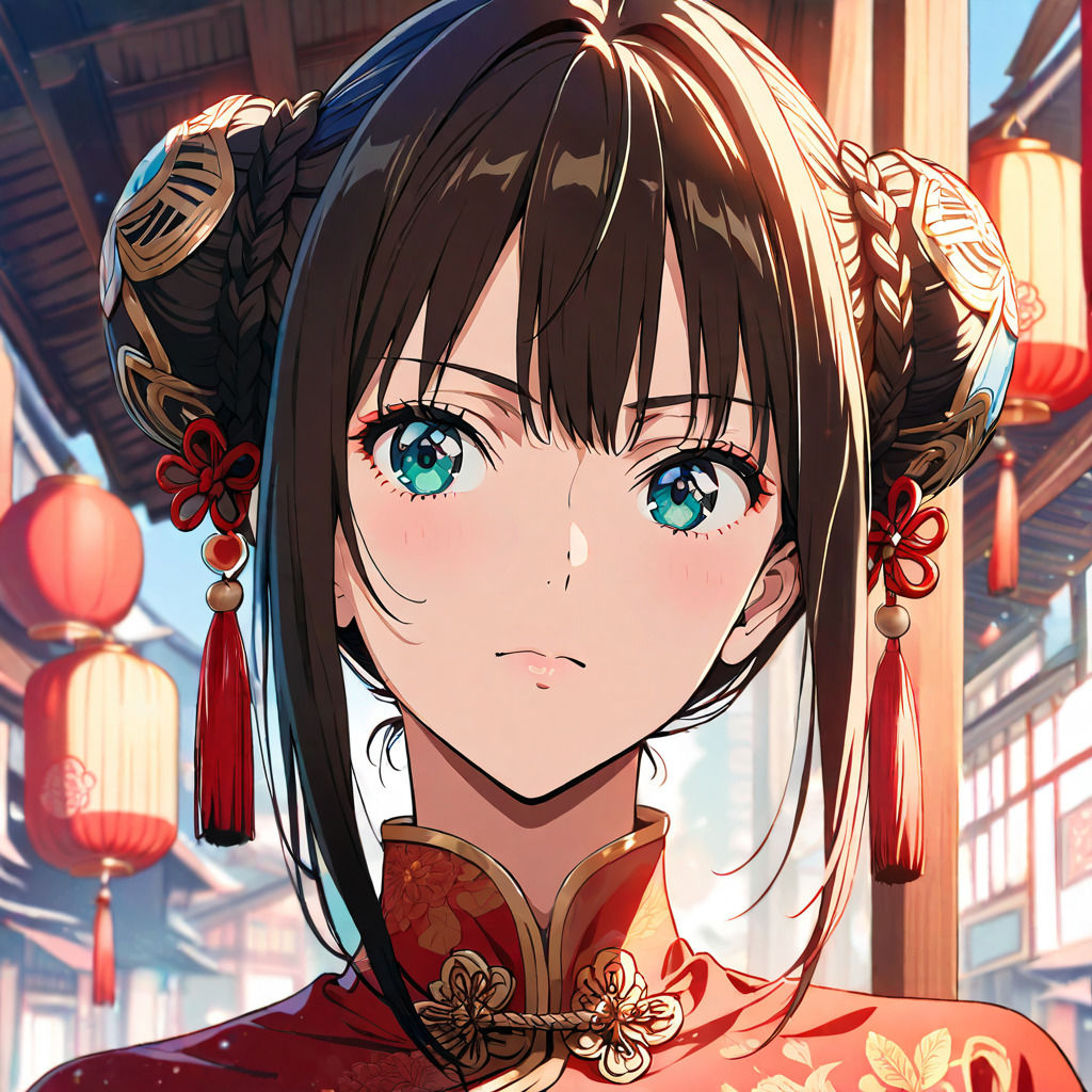 花灯りの中華娘たち｜aiヒロインクリエイト サンプル画像 1