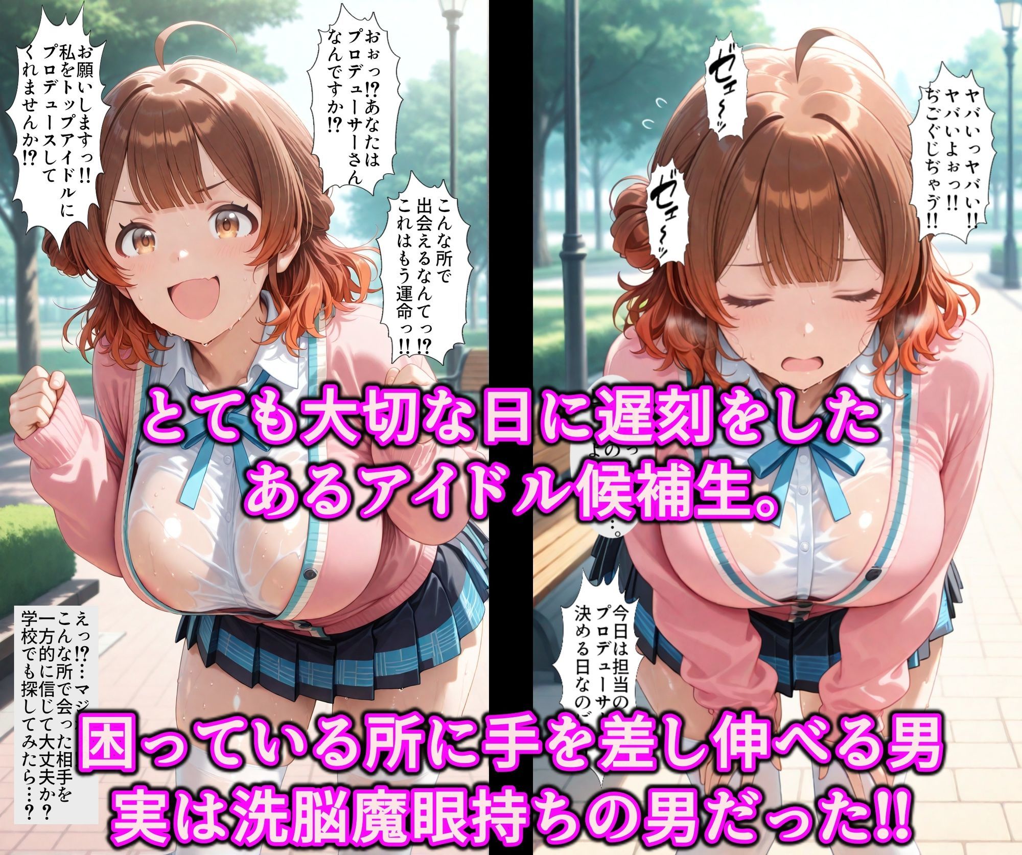 洗脳魔眼のアイドル育成!!全穴でアヘるドM洗脳調教レッスンで勃起チンポにハマる変態淫乱アイドル サンプル画像 3