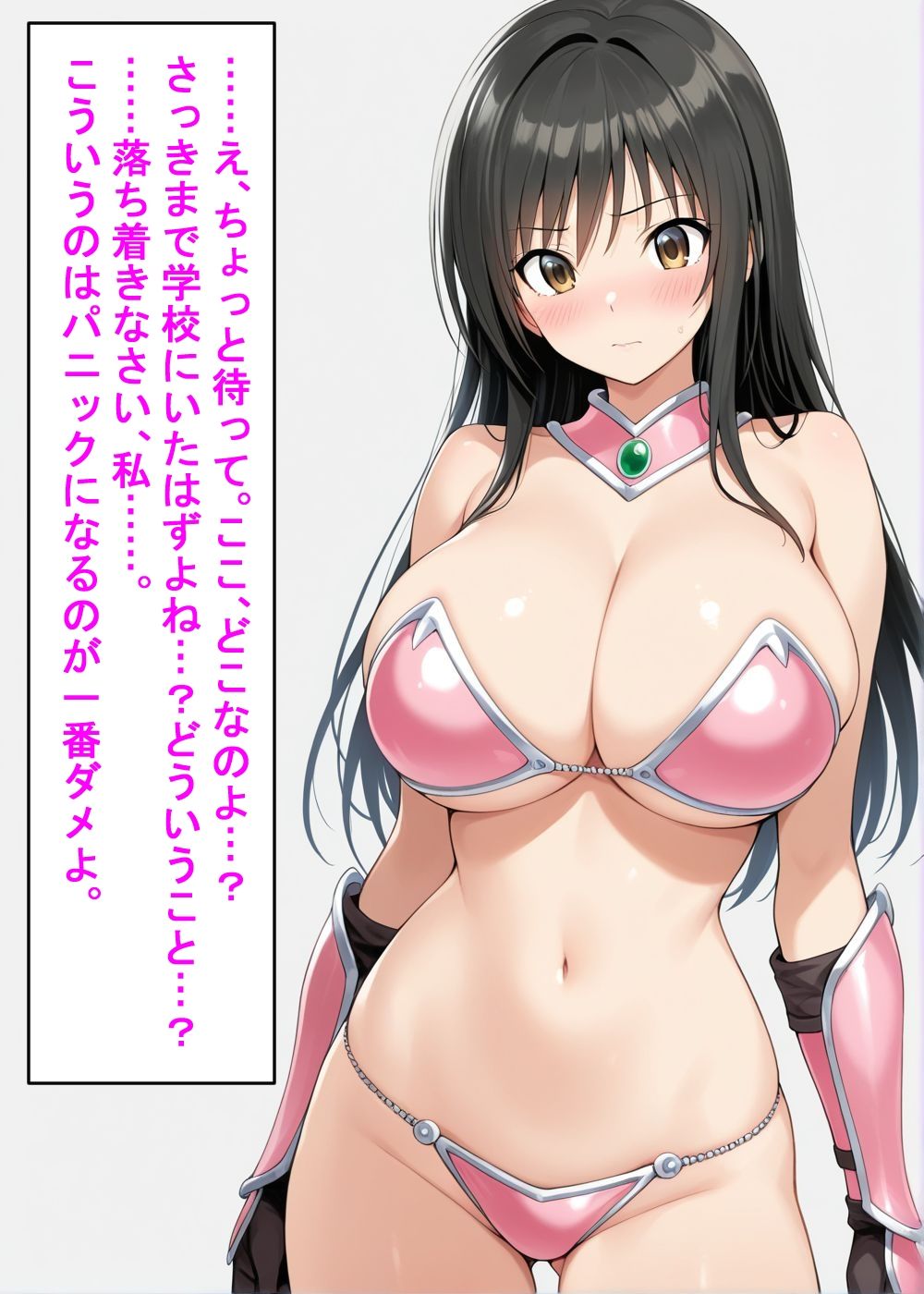 古〇川唯と西〇寺春菜がビキニアーマーで敗北する話｜Aiイラスト販売所 サンプル画像 7