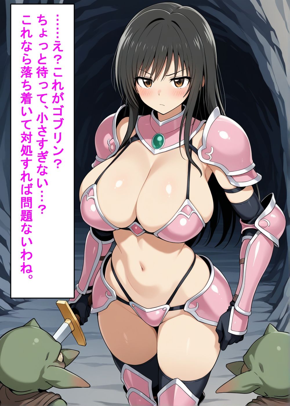 古〇川唯と西〇寺春菜がビキニアーマーで敗北する話｜Aiイラスト販売所 サンプル画像 8