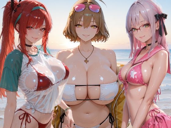 カウンターズの皆といちゃらぶH on ビーチ｜にじにじにけにけ サンプル画像 2