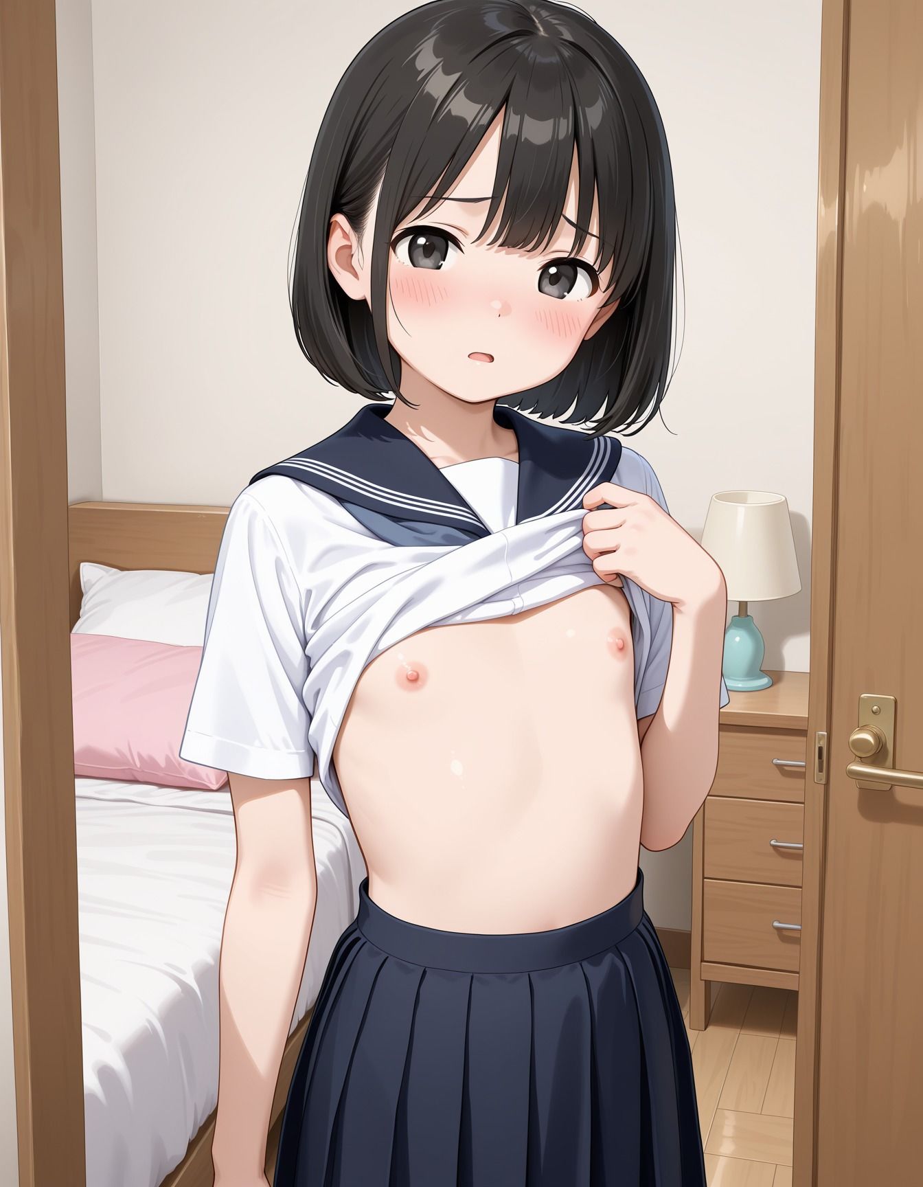 つるぺた  制服で禁断のSEX｜こいぬスタジオ サンプル画像 1