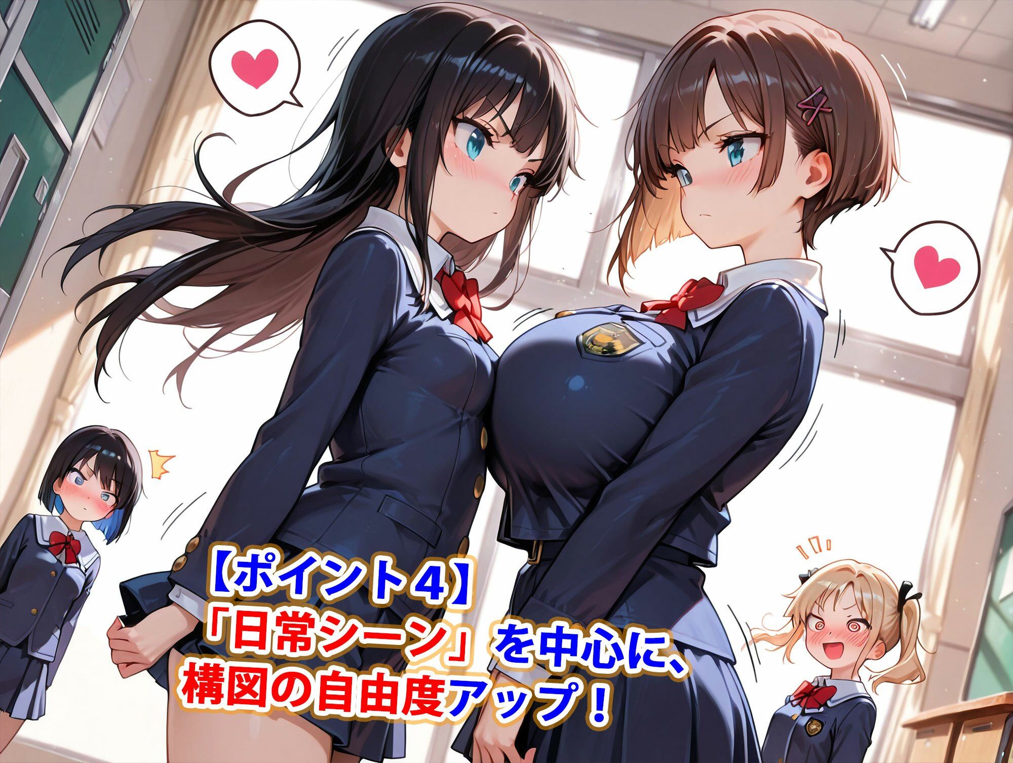 真巨乳ハーレム学園ブレザー制服の新入生編 サンプル画像 5