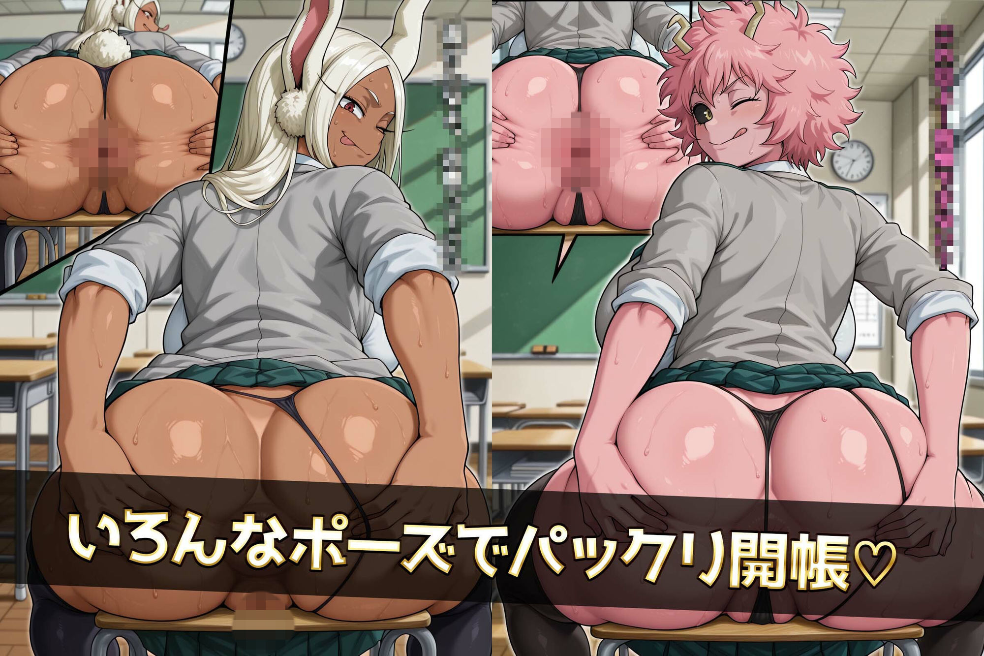 僕のでっかい尻デミアっ!大人気ヒロインたちのセリフ付き尻饗宴CG集!いつでもどこでも見せてくれるっ!アナルくぱぁ、ガニ股、チン媚びあります! サンプル画像 3