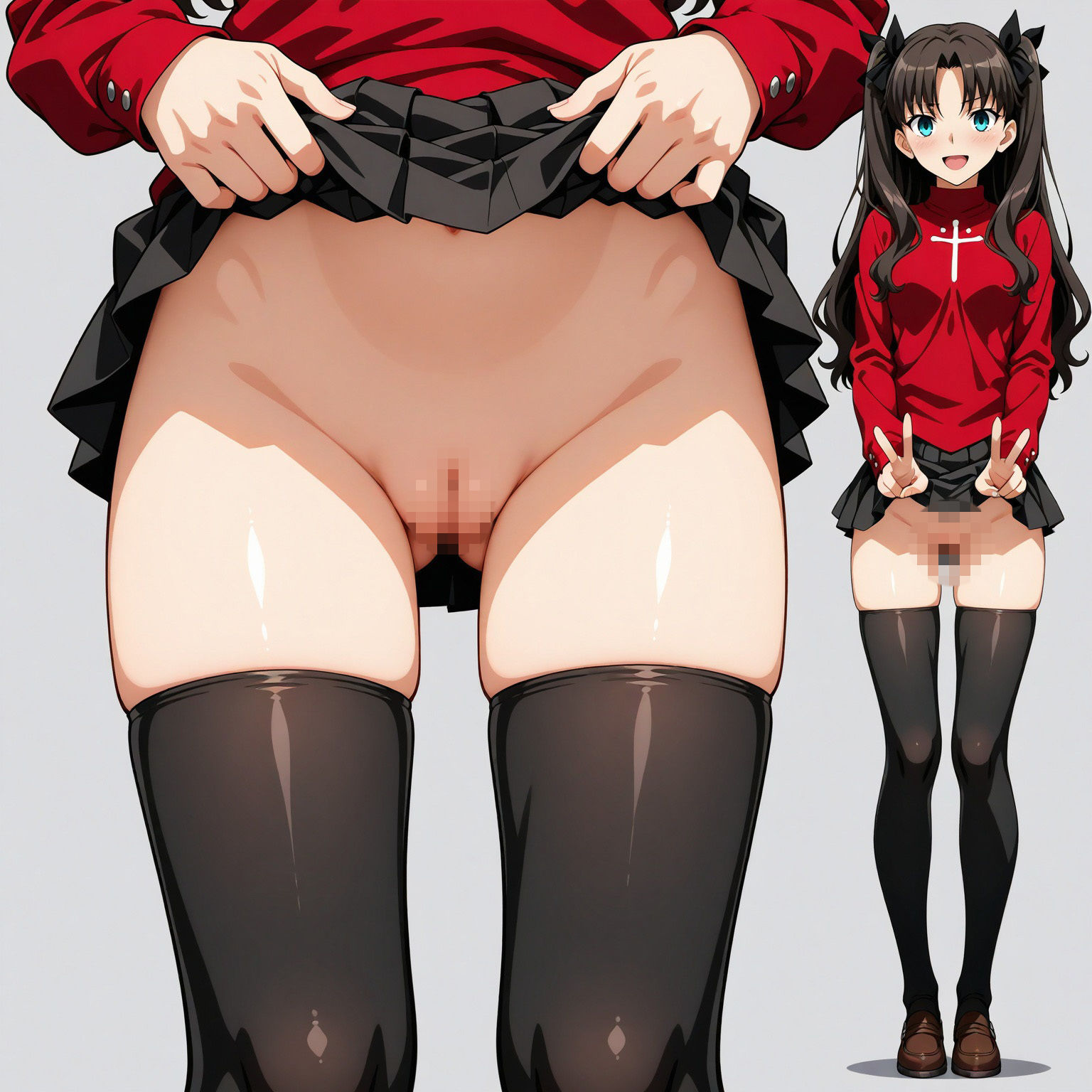 立ち絵とたくしあげ【Fate/stay night風1】｜Lunarith サンプル画像 8