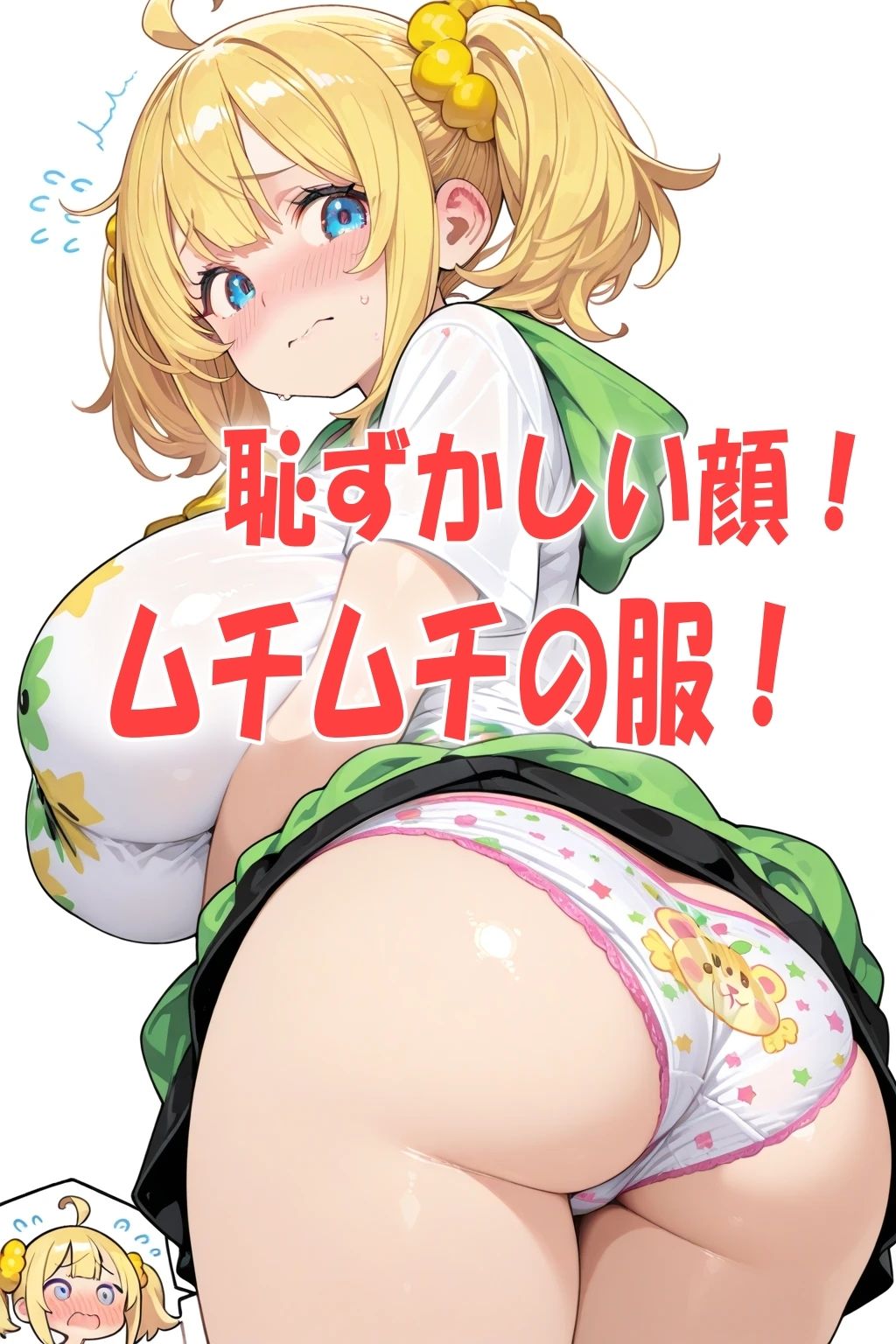 いい大人がロリパン姿でお尻を突き出し巨乳巨尻のムチムチお姉さんイラスト300枚｜あい  イラスト研究所 サンプル画像 2