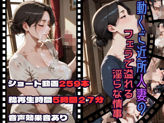 動くご近所人妻のフェラで溢れる淫らな情事｜CQ妖精雨風