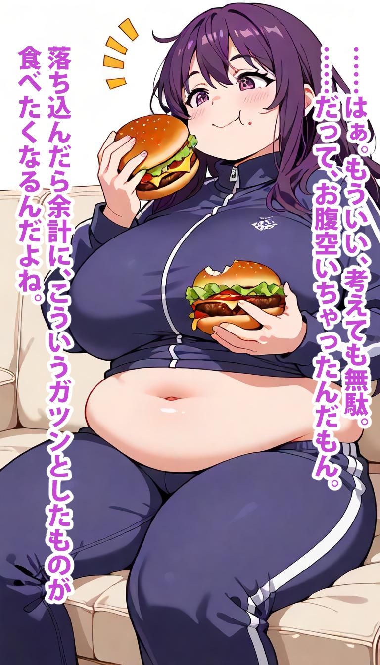 自堕落スパイラル 〜ジャージの隙間から溢れる幸せの肉塊?〜|e-ふゅ〜ちゃ〜 サンプル画像 3