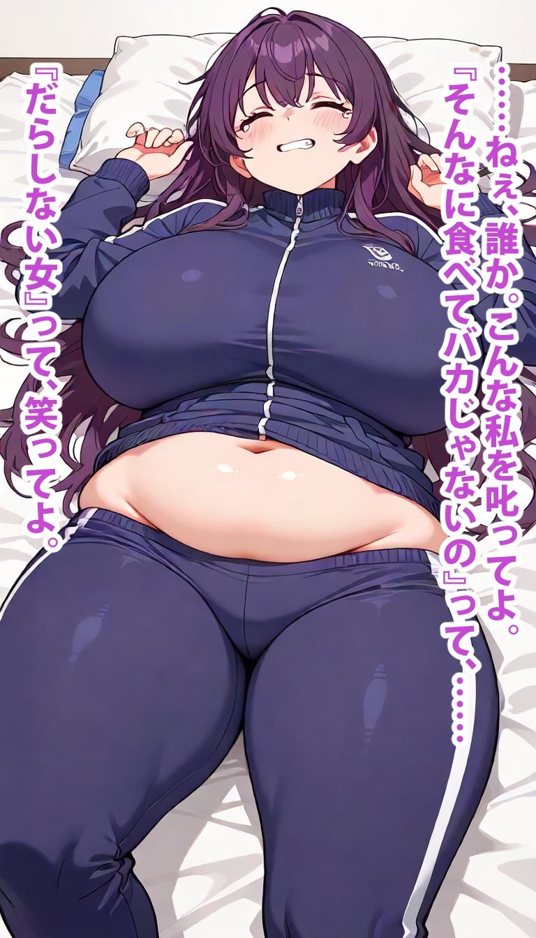 自堕落スパイラル 〜ジャージの隙間から溢れる幸せの肉塊?〜|e-ふゅ〜ちゃ〜 サンプル画像 4