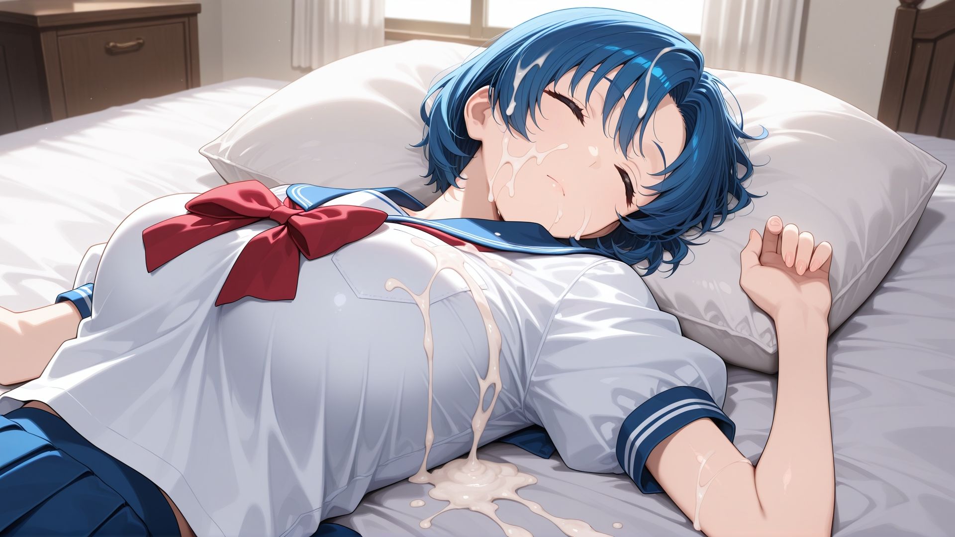 寝ている○○にぶっかけ あみ編｜第6AI研究所 サンプル画像 9