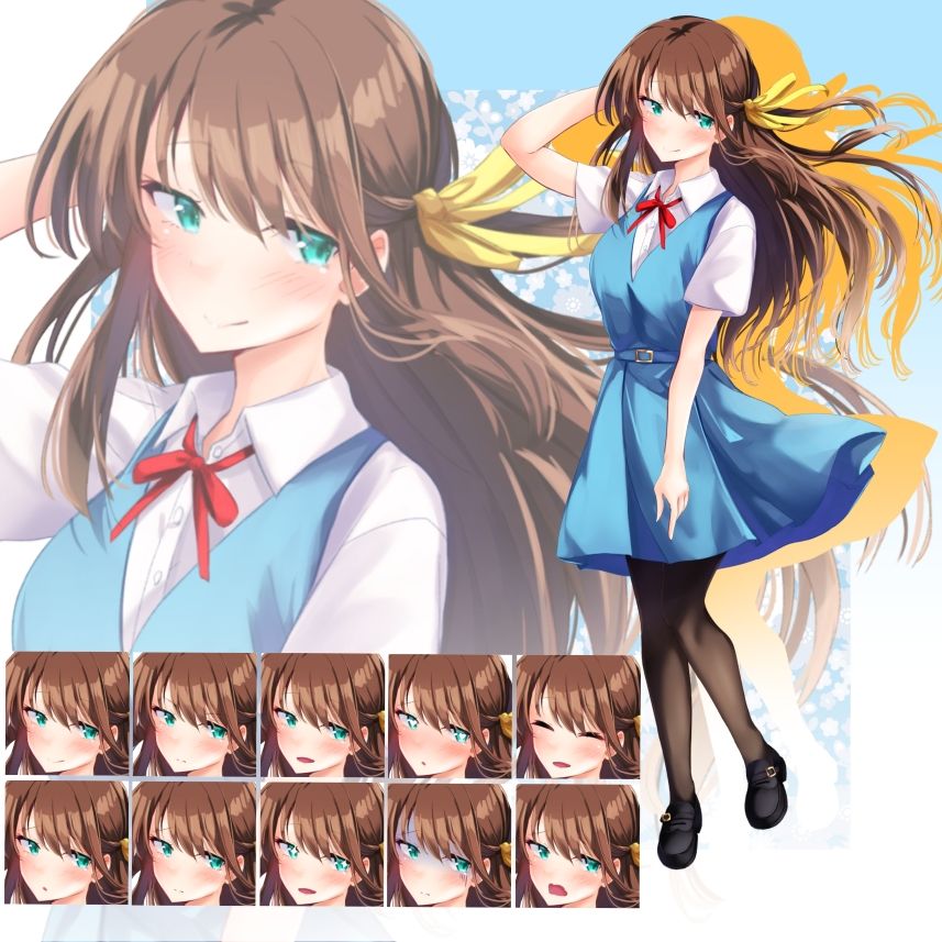 立ち絵素材  学園セット｜水の木 サンプル画像 3