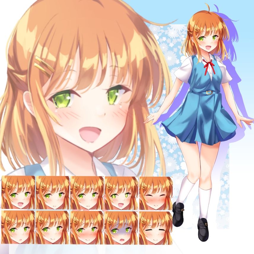 立ち絵素材  学園セット｜水の木 サンプル画像 4