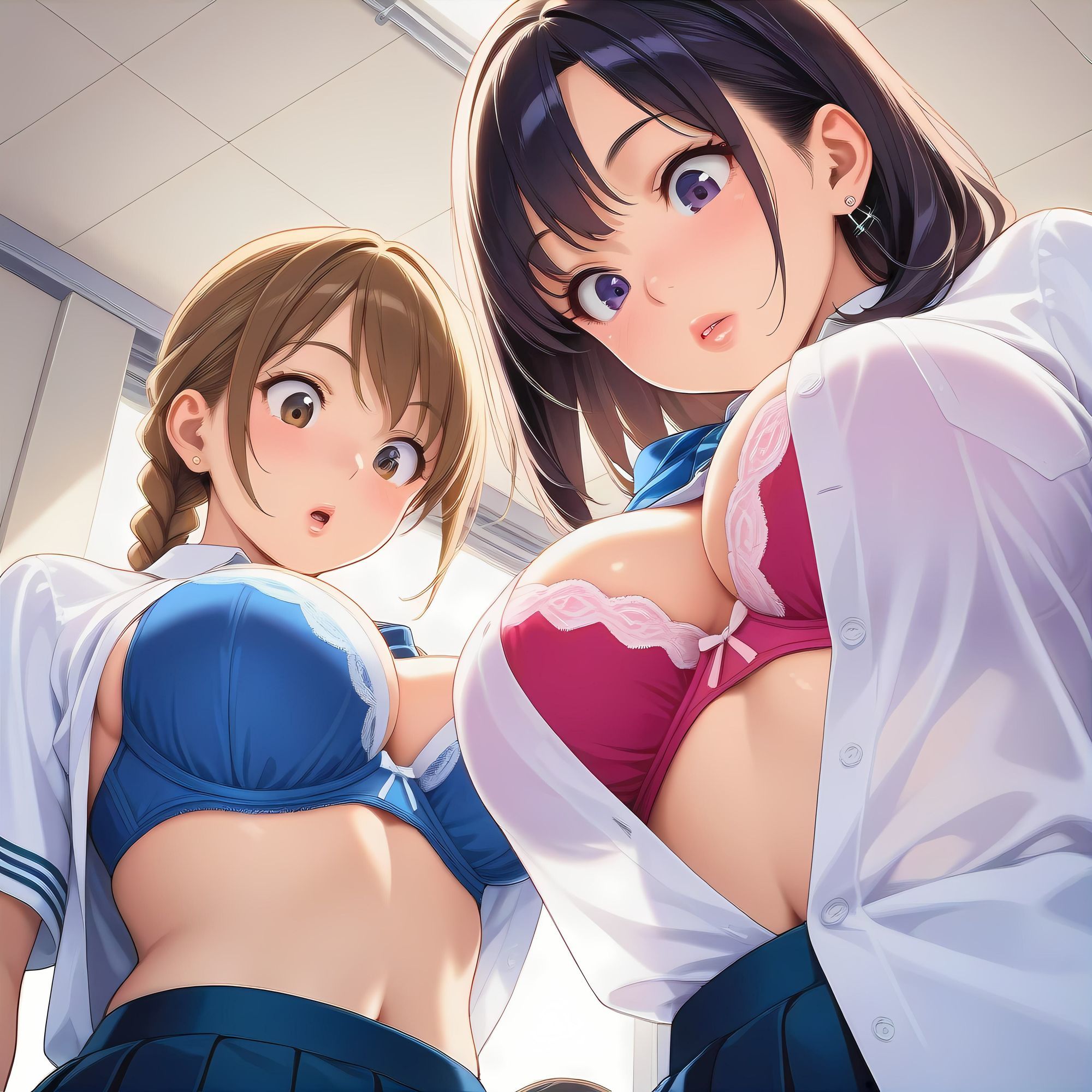 AIイラストフェティシズム『制服とブラ』|AI-taste(エーアイテイスト) サンプル画像 6