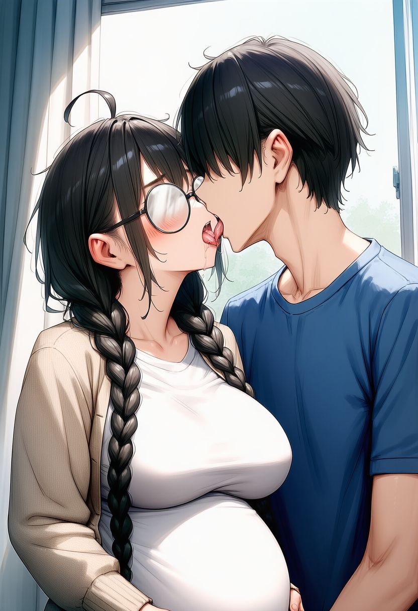 ムチムチメガネとsexして妊娠させて出産させてを2回｜サークル豆大福 サンプル画像 10