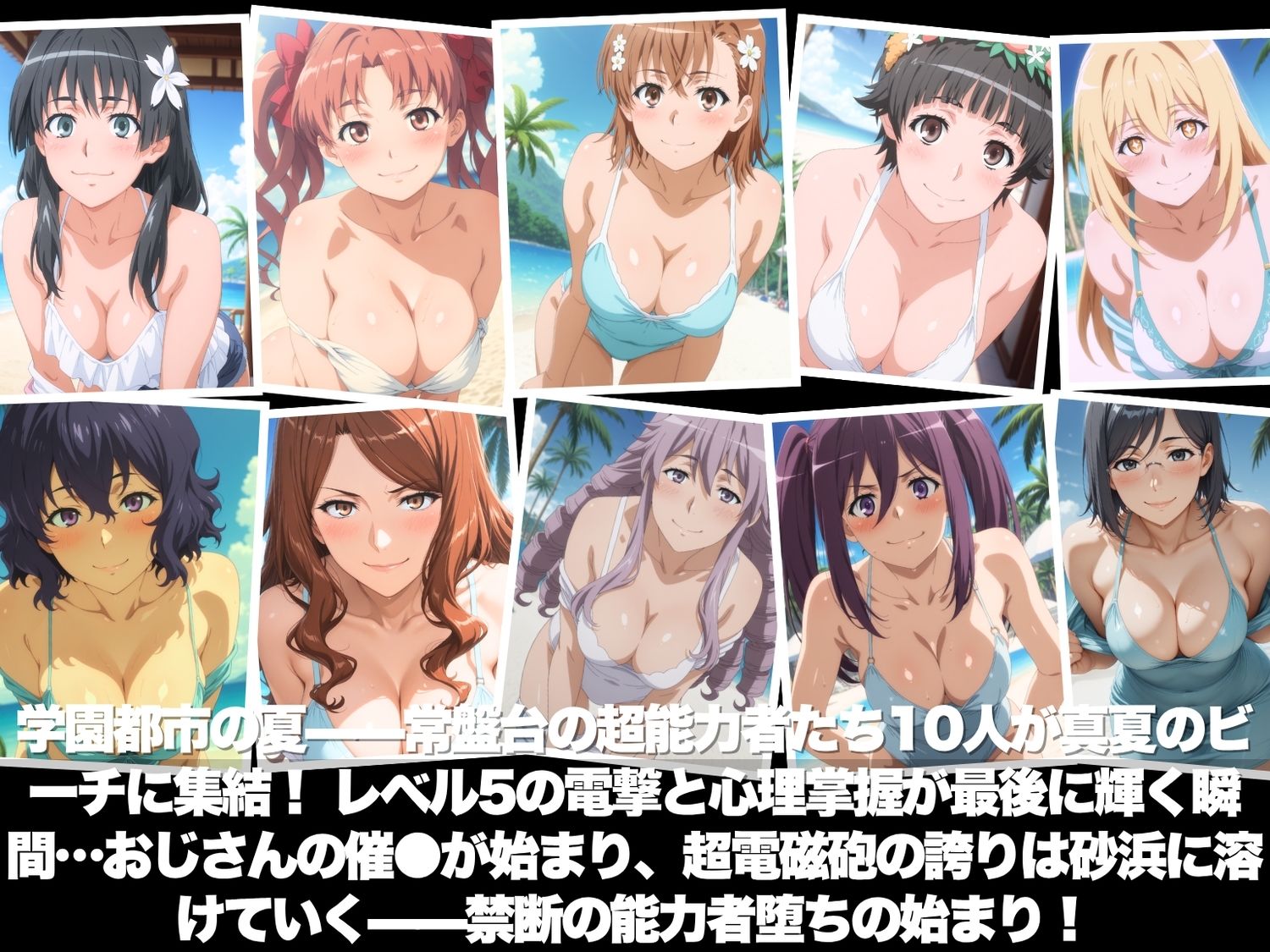 真夏の海辺で堕ちて  〜おじさんの虜になって妊娠するまで〜  とある科学●超電磁砲 編｜おひるね サンプル画像 1