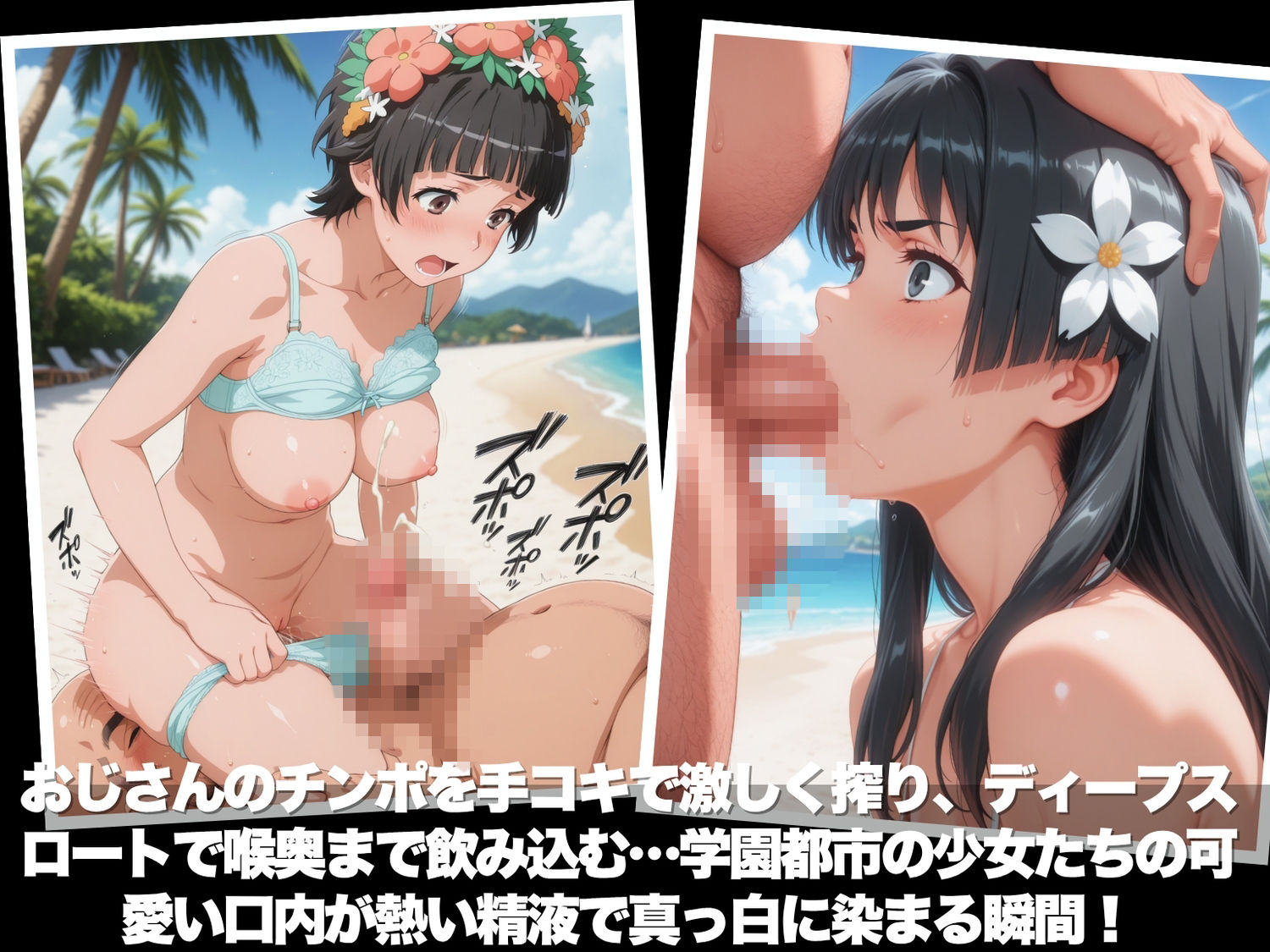 真夏の海辺で堕ちて  〜おじさんの虜になって妊娠するまで〜  とある科学●超電磁砲 編｜おひるね サンプル画像 4