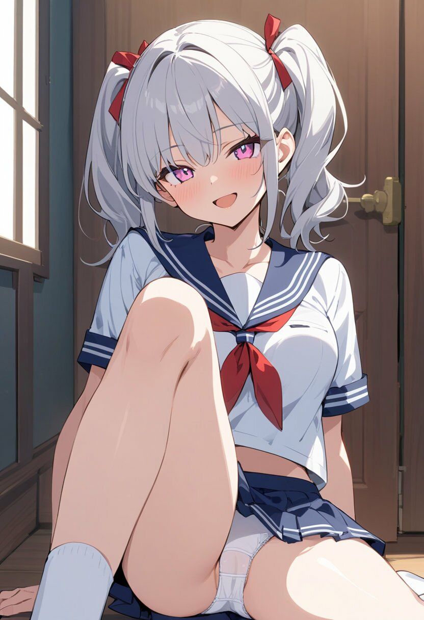 セーラー服でパンチラ×8ポーズ｜こもれびリリック サンプル画像 2