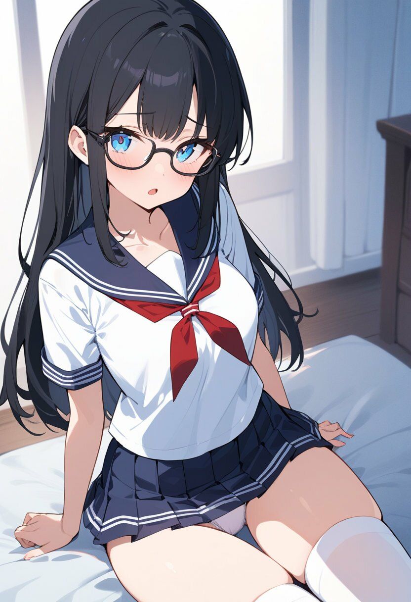 セーラー服でパンチラ×8ポーズ｜こもれびリリック サンプル画像 5
