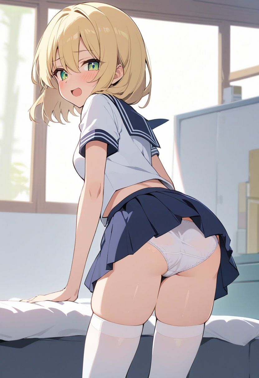 セーラー服でパンチラ×8ポーズ｜こもれびリリック サンプル画像 7