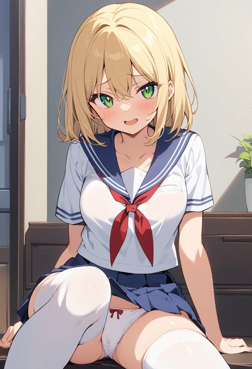 セーラー服でパンチラ×8ポーズ｜こもれびリリック サンプル画像 8