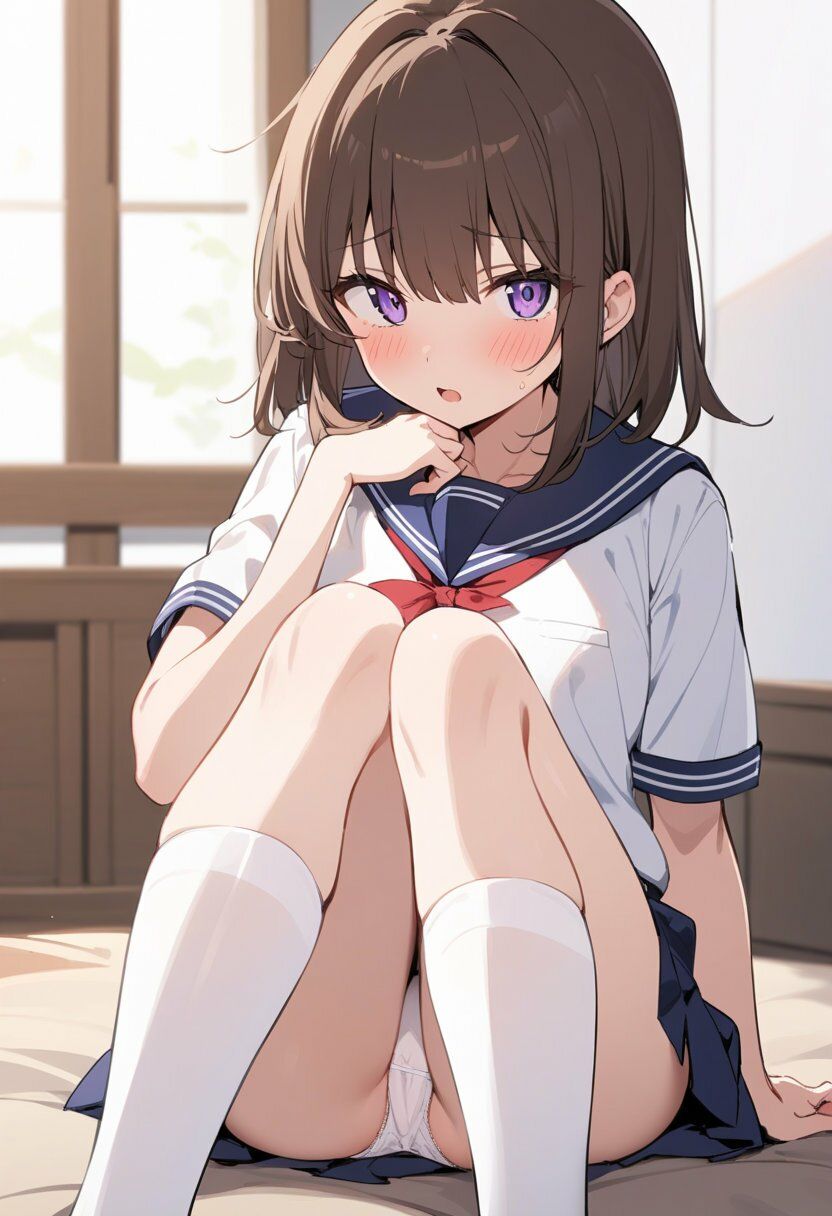 セーラー服でパンチラ×8ポーズ｜こもれびリリック サンプル画像 10