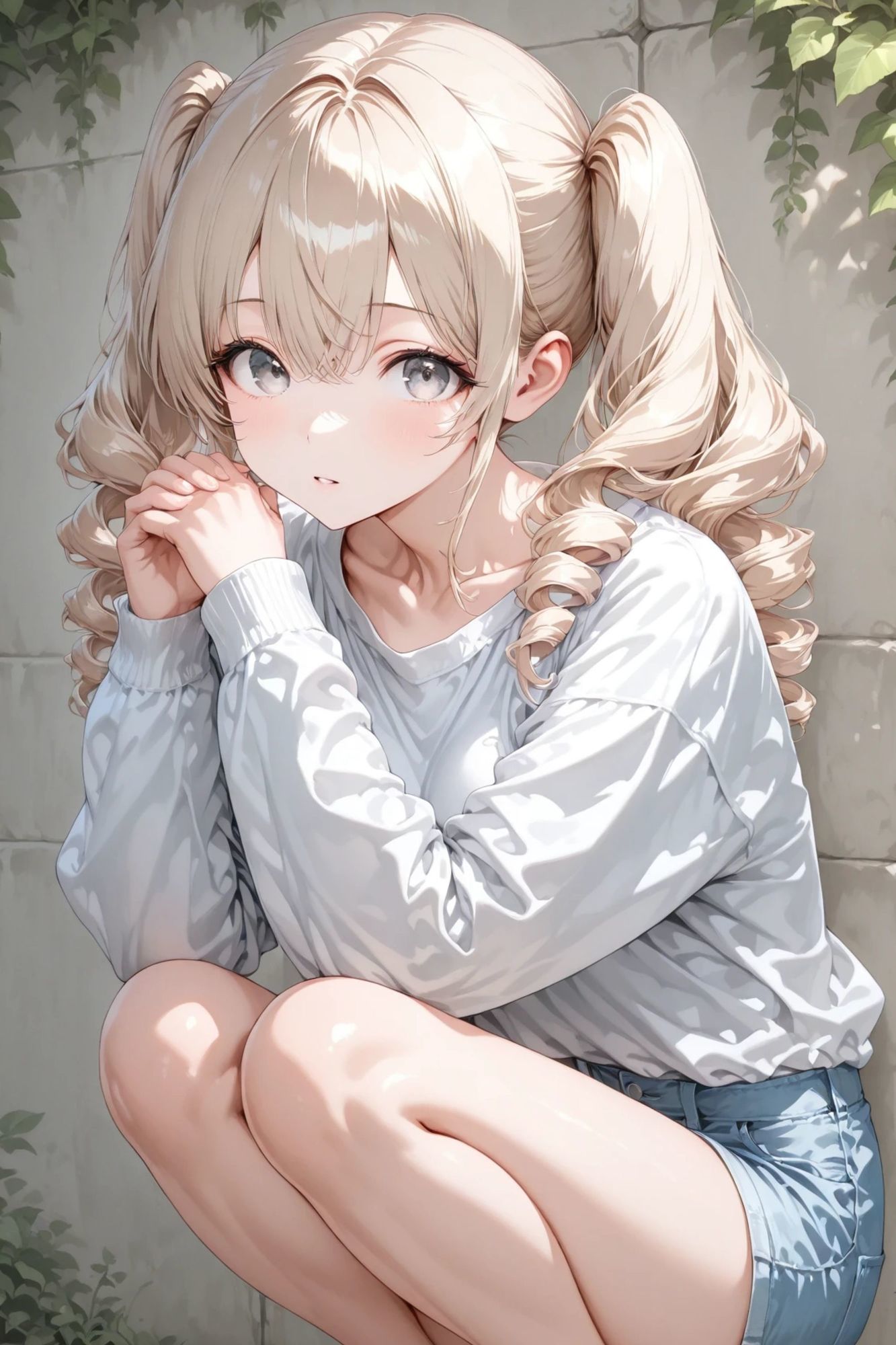 紬 - 白い壁 - 【ヌード集】｜でいずVIA サンプル画像 2