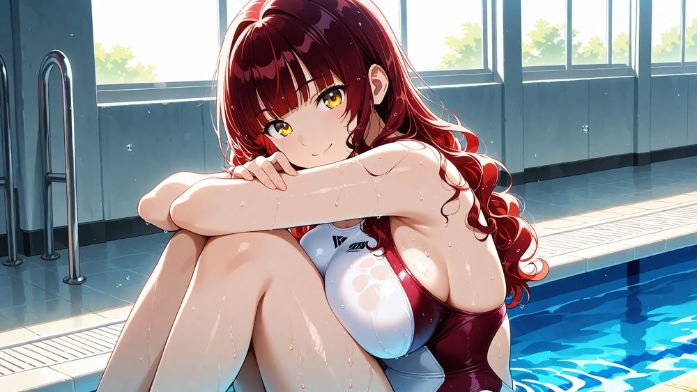 清楚な白スク水姉妹が部室で若手コーチの精液を争奪する孕ませ交尾 サンプル画像 8